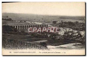 Old Postcard Saint Germain en Laye General view taken from the Terrace