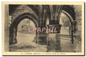 Old Postcard Jumieges Old entrance to I & # 39Abbaye