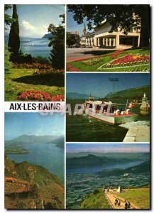 Modern Postcard Aix les Bains Savoie Lake Bourget