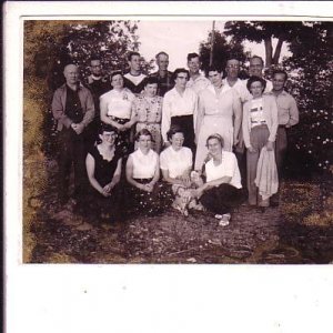 3X4 inch B&W Photograph, Couples Club 1956, United Church, Southampton, Ontario,