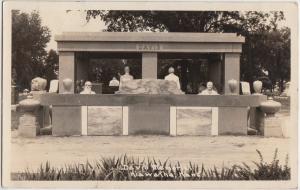1941 HIAWATHA Kansas Kans Ks RPPC Postcard DAVIS MEMORIAL Real Photo
