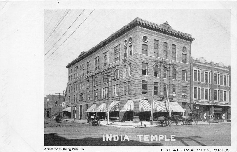 G11/ Oklahoma City Postcard c1910 India Temple Building