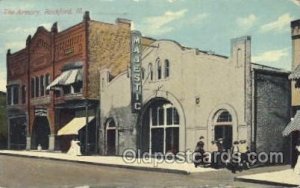 The Armory, Rockford, Illinois, USA Theater 1911 crease right bottom edge, so...