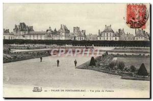 Fontainebleau Old Postcard parterre taking view