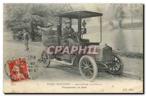 Old Postcard Paris Modern Fireside Autotax of Taxi Automotive TOP