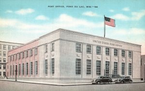 Vintage Postcard 1930's United States Post Office Fond Du Lac Wisconsin