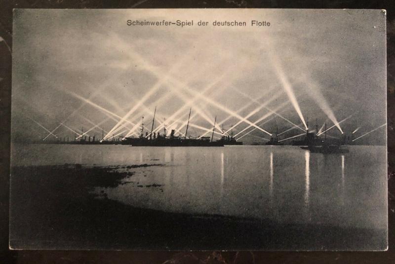 Mint RPPC Postcard Germany Headlight game of the german fleet Battle Ships