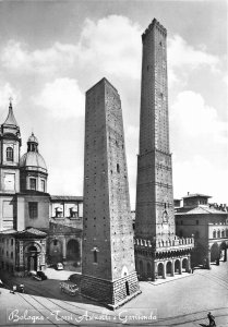 Lot 92 real photo italy bologna the asinelli and garisenda tower truck