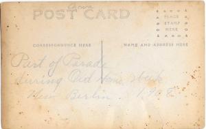 RPPC 1908 Old Home Week Parade - New Berlin NY - Real Photo c1911 Postcard