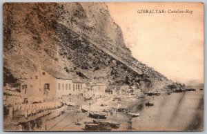 GIBRALTAR c1910 Postcard Catalan Bay Boats
