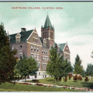 c1910s Clinton Iowa Wartburg College Building Hall University School Campus A200