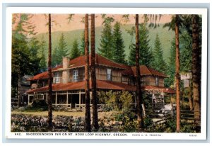 c1960s Rhododendon Inn View On Mt. Hood Loop Highway Oregon OR Unposted Postcard