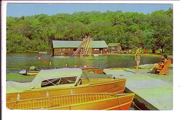 Boats, Water Slide, Miner's Bay Louge, Ontario, 