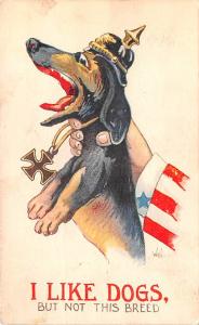I Like Dog Artist Wall Patriotic 1919 light yellowing on front from age