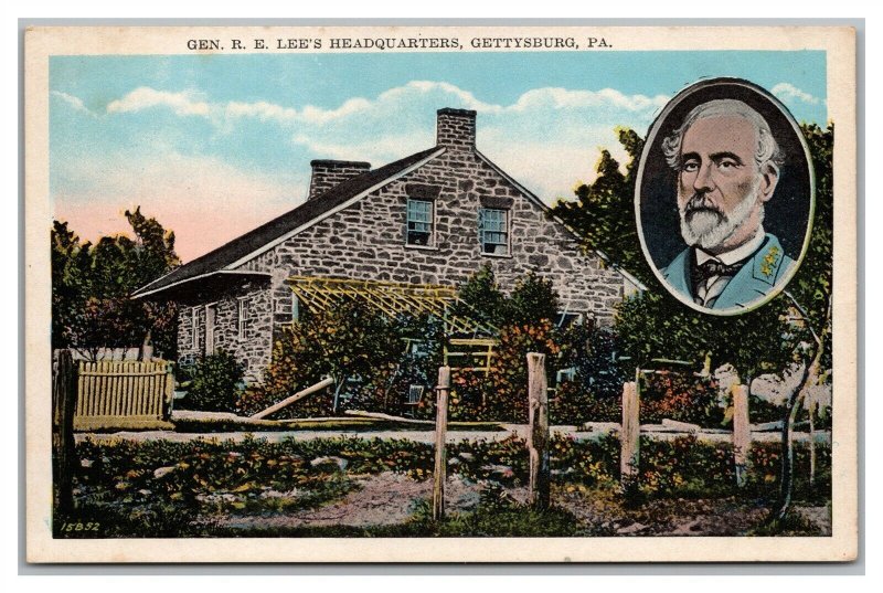 Postcard PA Gettysburg Battlefield General Robert E Lee Headquarters