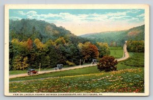 Lincoln Highway  Chambersburg  Gettysburg  Pennsylvania     Postcard