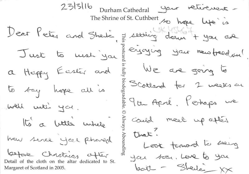 uk45467 durham cathedral uk postcard