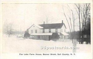 Fox Lake Farm House - Beaver Brook, New York NY Postcard