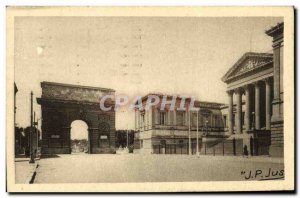 Old Postcard Montpellier Arc de Triomphe Courthouse