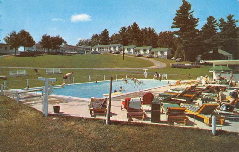 Weirs New Hampshire Shangri La Pool View Vintage Postcard K69603