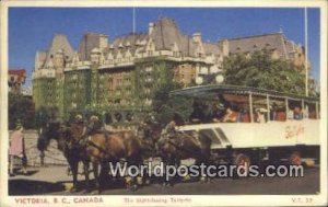 Sight Seeing Tally-ho Victoria British Columbia Canada Postcard