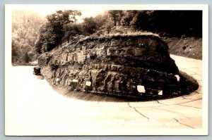 RPPC  U Curve  Laurel Mountain  Macomber  West Virginia  Postcard