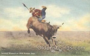 Leonard Womach Western Cowboy Unused light corner wear, Unused