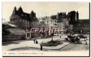 Dieppe - The Turrets and Chateau Old Postcard