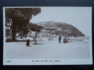 Somerset MINEHEAD Sea Front & North Hill - Old RP Postcard by Kingsway