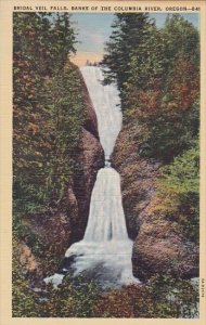 Oregon Columbia River Bridal Veil Falls Banks Of The Columbia River