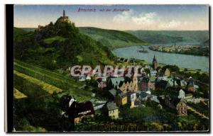 Postcard Old Braubach Mit der Marksburg