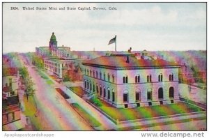 Colorado Denver United State Mint And State Capitol 1925