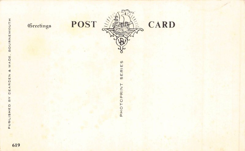 L244 England Swanage Two Bays Corfe Castle Golf Course Ballard down postcard