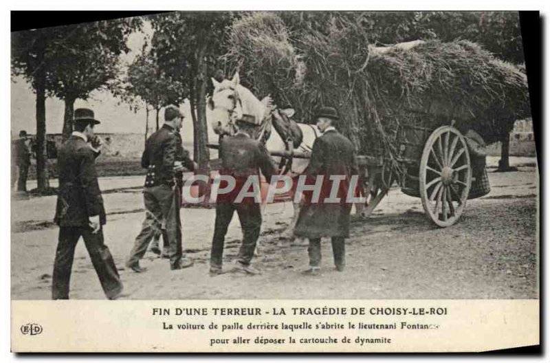 Old Postcard Police Detective Ending terror & # 39A The tragedy of Choisy le ...