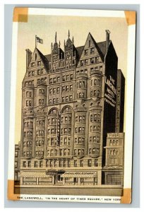 Vintage 1940's Postcard The Langwell Hotel Times Square New York City NY
