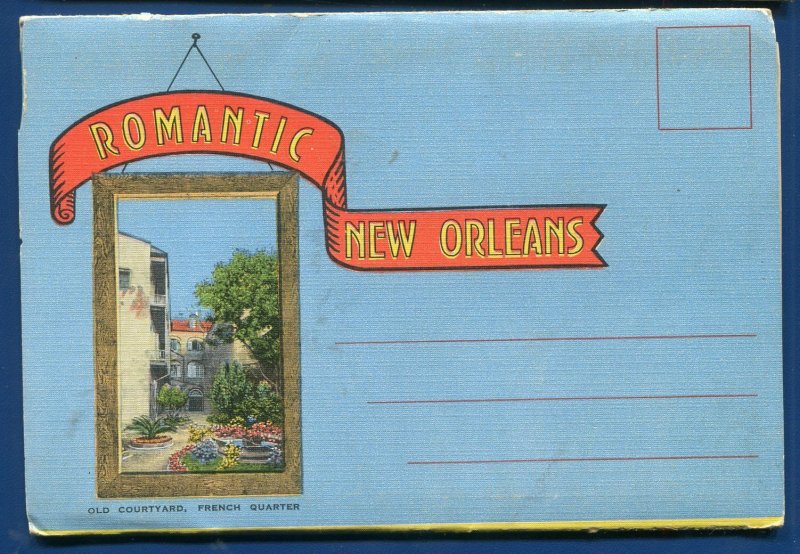 Romantic New Orleans Louisiana la General Johnston Statue Market postcard folder