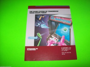 VS UNISYSTEM EXCITEBIKE 1985 VIDEO ARCADE GAME MACHINE FLYER