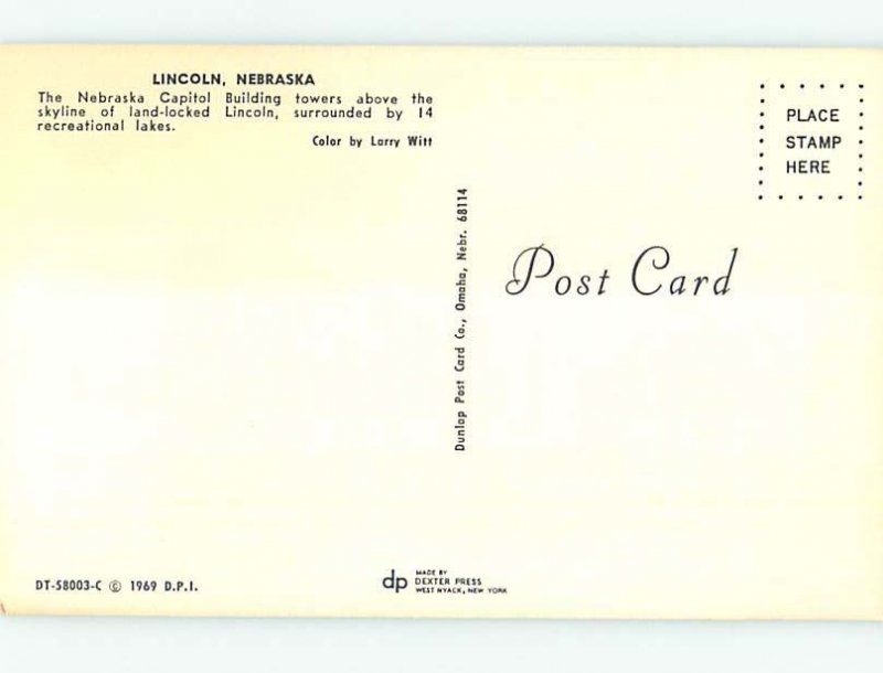 Pre-1980 PANORAMIC VIEW Lincoln Nebraska NE AF0423