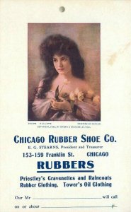 Chicago Illinois Rubber Shoe Advertising C-1910 undivided Postcard 21-11748