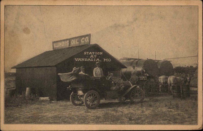 Vandalia Missouri MO Illinois Oil Co - Grasston Minnesota Delivery Postcard