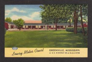 MS Lowry Motor Court Motel GREENVILLE MISSISSIPPI PC