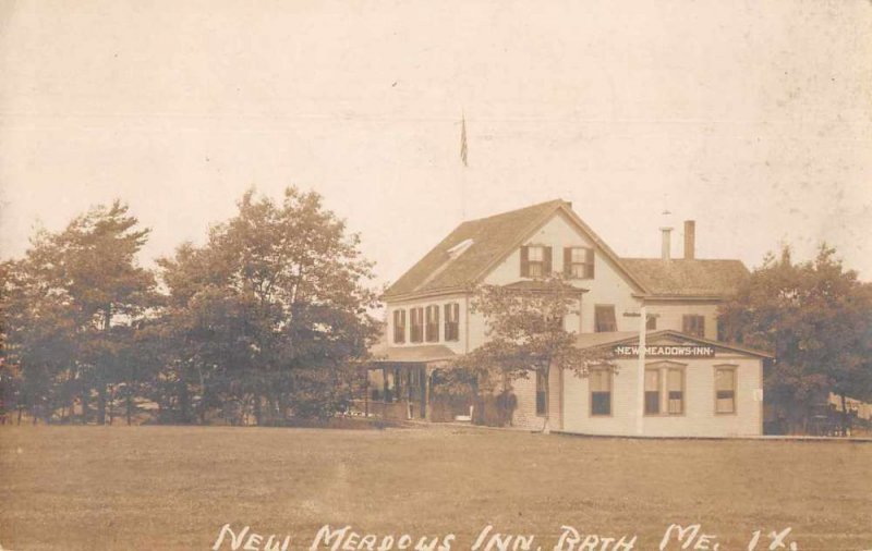 Bath Maine New Meadows Inn Real Photo Vintage Postcard JJ649078