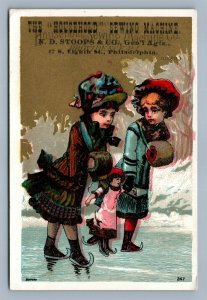 PHILADELPHIA PA ANTIQUE VICTORIAN TRADE CARD SEWING MACHINES ADVERTISING