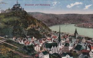 Germany Braubach und Marksburg Totalansicht