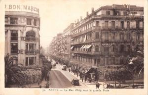 B95803 alger algeria la rue d isly vers la grande postcard car africa