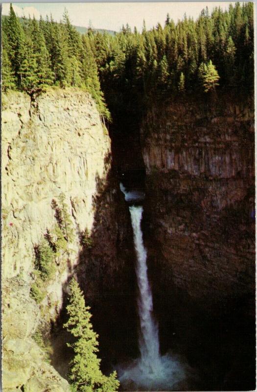 Spahats Creek Falls BC Wells Gray Park Rd Vintage UNUSED Postcard D95 