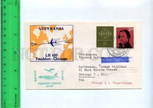 254867 GERMANY LUFTHANSA Frankfurt New York LH 430 First flight 1960 postmark