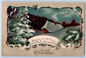 St. Louis Missouri MO Postcard Christmas Winter House Scene Embossed 1910 Posted