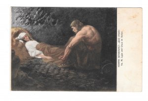 Quo Vadis Sienkiewicz Lygia und Ursus im Kerker Prison Poland Collotype Postcard