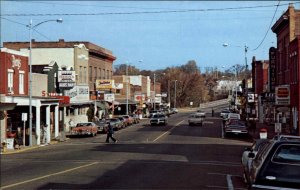 Black River Falls Wisconsin WI Classic 1970s Cars Street Scene Vintage Postcard